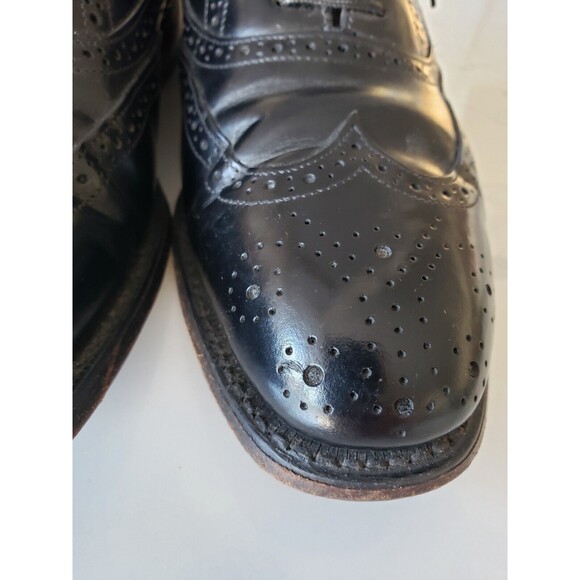 Bostonian Men's Wingtip Oxford Dress Shoes Size 8 (D/B) Leather Black - Picture 5 of 9